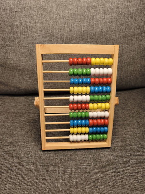 Wooden abacus like new, colorful educational counting toy