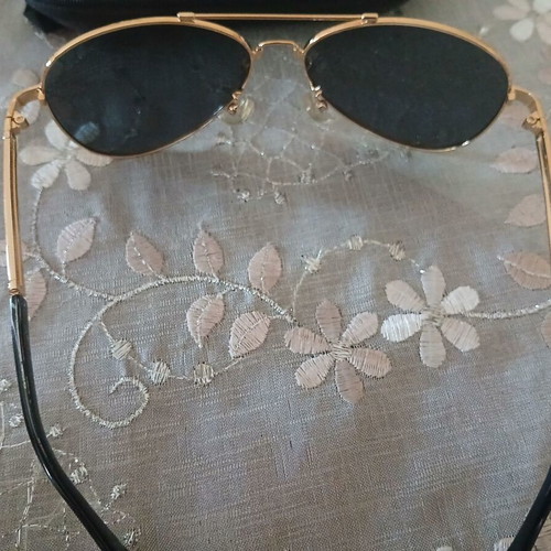 Blancemichele men's sunglasses like new, gold with black tips