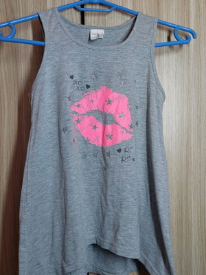 Delfino children's dress like new for 8 years, gray and pink