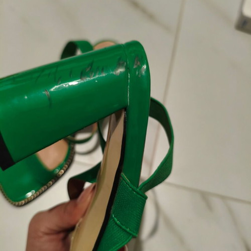 Green sandals used, sizes 37 and 37.5