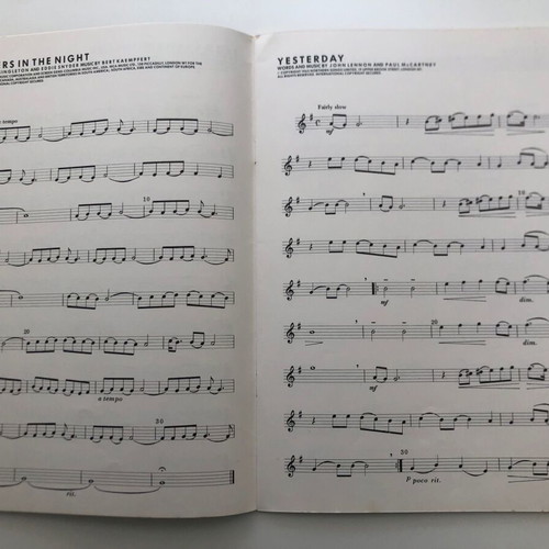 Music books with trumpet sheet music like new