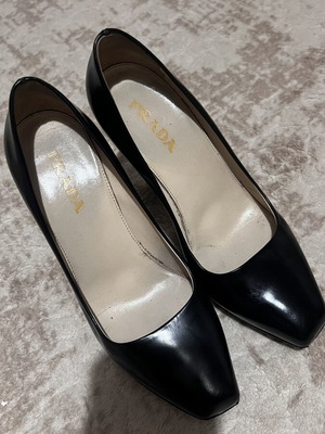 Prada high heels used, size 36.5, black leather
