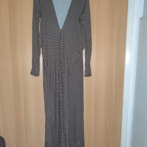 H&M long dress like new, colorful with belt