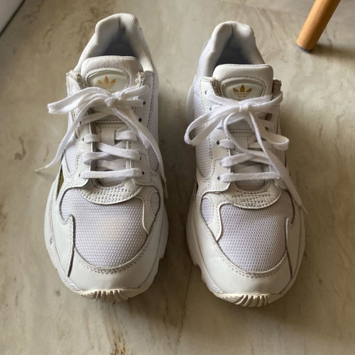 Adidas Falcon women's athletic shoes used, size 37.5, white