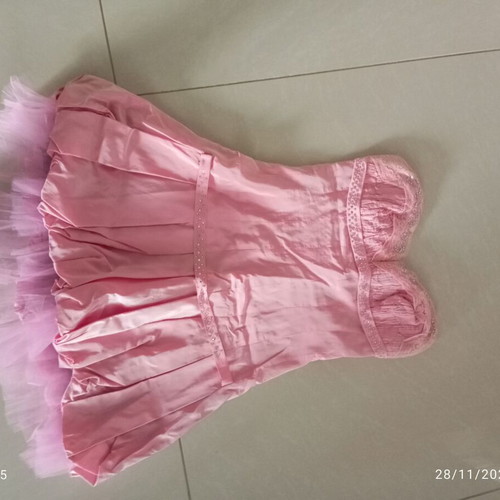 Mini cocktail dress like new, pink, tulle