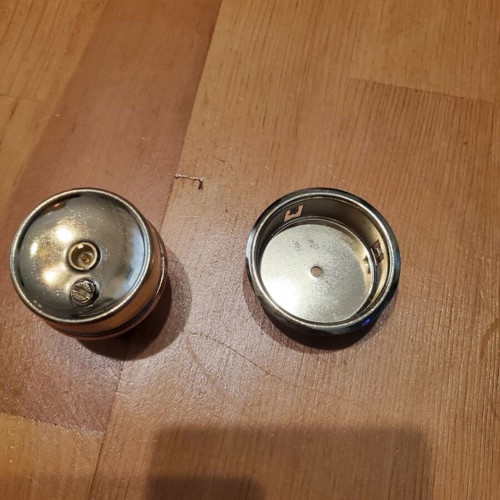 Set of 3 old brass scale weights used