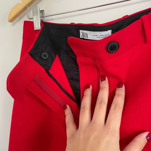 Zara high-waisted pants like new, red, size M 38 10