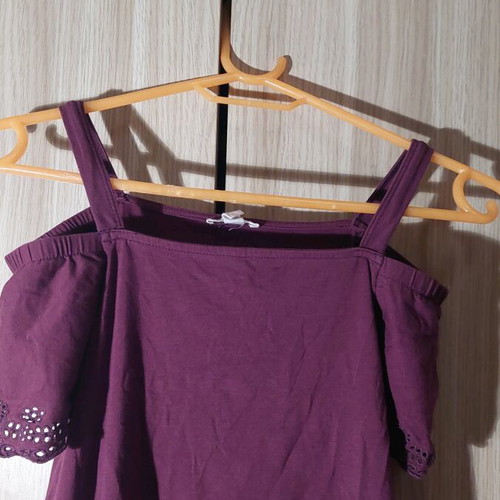 Esprit burgundy blouse with unique sleeves like new, size S/M