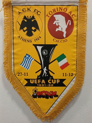AEK Torino UEFA Cup 1991-92 Banner new, authentic