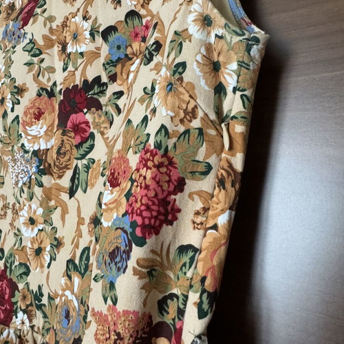 Lindy Bop Floral 50s Dress like new, cotton, beige multicolor, UK10