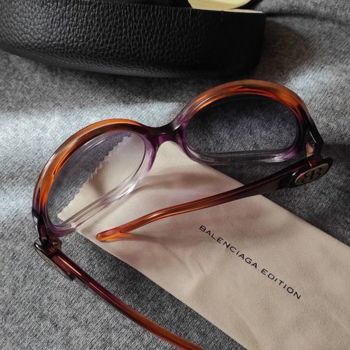 Balenciaga Edition oversized women's purple-orange sunglasses like new