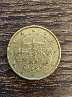 Euro coin 0.50€ 2009 Slovakia used
