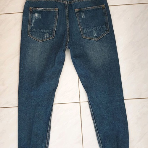 Men's high-waisted 90s jeans like new, blue
