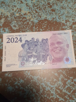 Liverpool FC Official Banknote 2024 Arne Slot