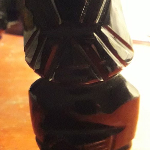 Obsidian statue 10x4 cm like new, Latin America