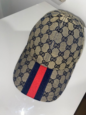 Gucci GG Canvas Baseball Hat new, blue and red