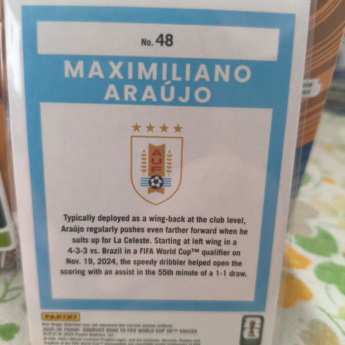Maximiliano Araujo Silver Panini Road to FIFA World Cup Sticker New