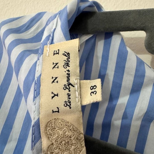 Lynne striped cropped blouse with back tie, like new, size 38