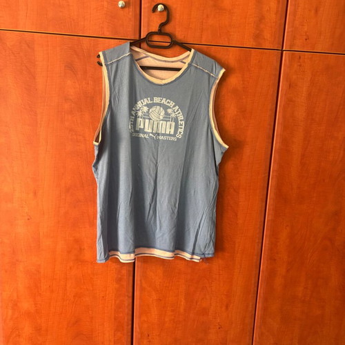 Puma Original Masters sleeveless shirt used, blue, vintage