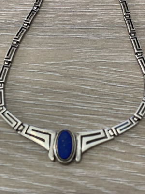 Silver 925 necklace with lapis vintage