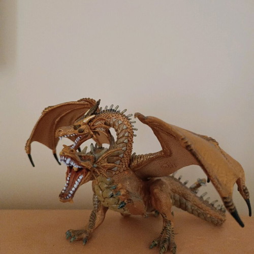 Dragon figure with two heads like new from collection