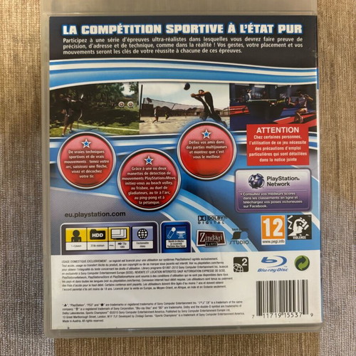 Sports Champions PlayStation 3 (PS3) used complete