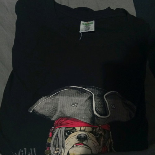 Pirate Bulldog T-shirt Keya size 3XL like new, black