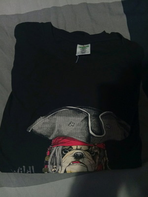 Pirate Bulldog T-shirt Keya size 3XL like new, black