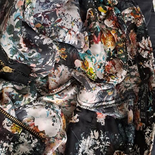 ZARA Trafaluc floral print jogger pants, size medium
