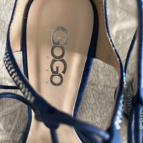 GoGo Shoes blue and silver high heels size 37 new
