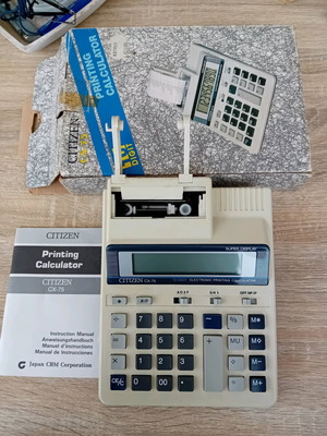 Citizens CX-75 printing calculator with tape