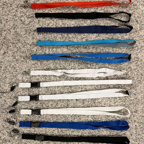 Lanyards pack of 11 used, assorted colors for events and conferences