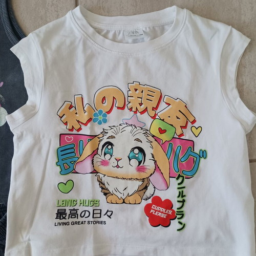 Zara girls' set with My Little Pony and Stitch tops and shorts, 13-14 years