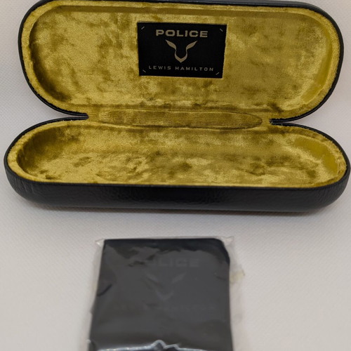Lewis Hamilton Police sunglasses case new black with card and cloth