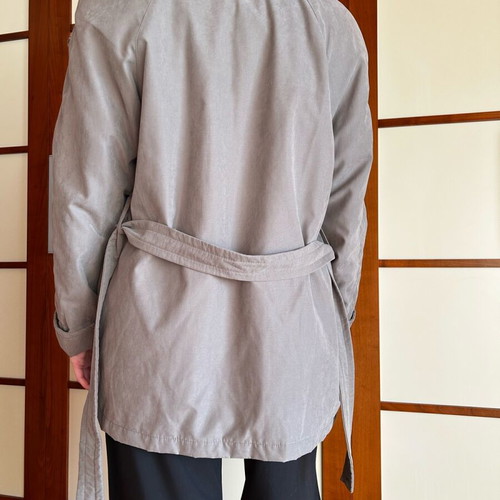 Coat with fur collar like new, beige, size M