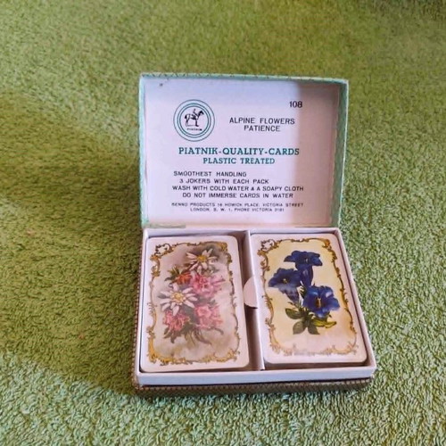 Piatnik #108 Sealed Vintage Double Mini Playing Cards '40s like new