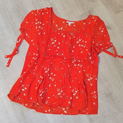 Marks & Spencer silk blouse size S new, coral color