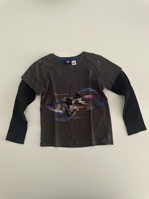 H&M Star Wars kids' double sleeve t-shirt size 8-10 years grey like new