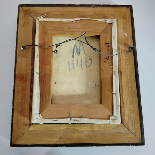 Oil painting with signature, framed