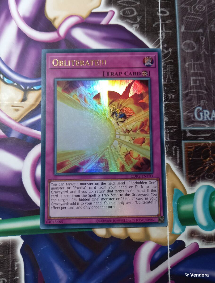 yugioh obliterate card Yu-Gi-Oh! - The Infinite Forbidden - Obliterate!!! Blaze (Super Rare) and if you do Obliterate!!! Yu-Gi-Oh! card near mint