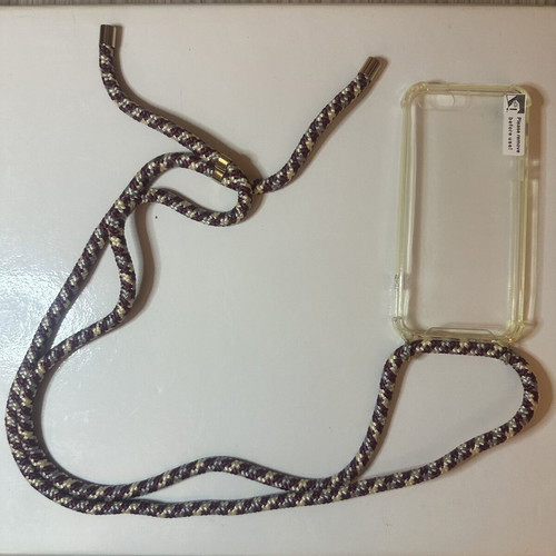 Transparent Anti-Shock Case with Cord for iPhone 7/8/SE new