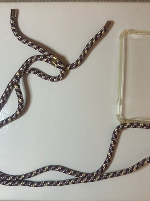 Transparent Anti-Shock Case with Cord for iPhone 7/8/SE new