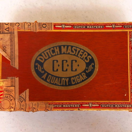 Dutch Masters cigar box used, Perfecto type, collectible