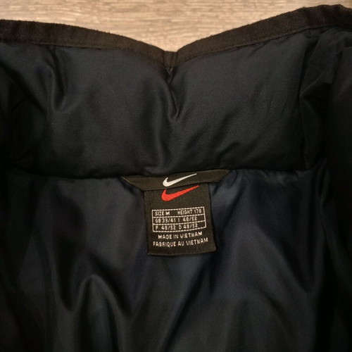 Nike puffer jacket used, yellow and black colorblock