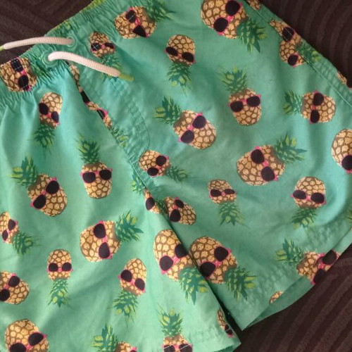 H&M Boys' Swimwear Like New Green with Pineapple Print