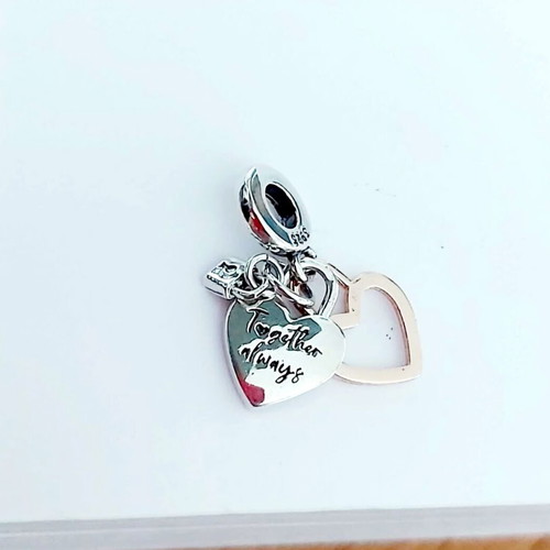 Silver 925 charm For Always Together new, gold and silver