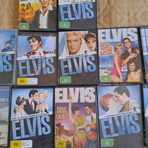 Elvis Presley collectible DVDs sealed in cases, pack of 12