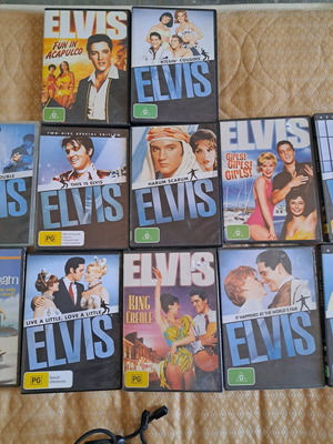 Elvis Presley collectible DVDs sealed in cases, pack of 12