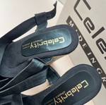 Celebrity women's shoes size 40, like new, black and beige heels