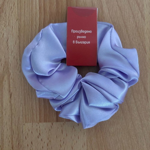 Purple satin hair scrunchie new